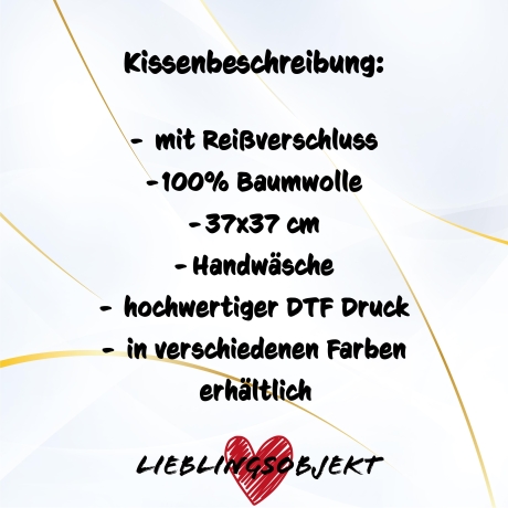 Fotokissen Baumwolle | personalisiert | Reserviert - Wunschtext 