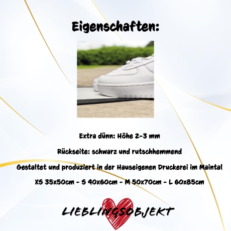 Personalisierte Fußmatte mit Namen – „Hier leben & lieben…“ 