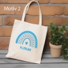 Personalisierter Stoffbeutel mit Wunschname  Regenbogen, Geschenkidee, Karneval, Kindergarten, Einkaufstasche, Tragetasche, Tasche