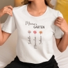 Personalisiertes Bio T-Shirt mit Geburtsblumen der Liebsten - Für Mama, Oma, Tante, Schwester,Geschenkidee für Sie,Mamas Garten,Omas Garten