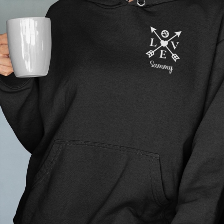 Personalisierter Hoodie Hunde Mama dog mom Name der Hunde Geschenkidee Muttertag Pullover Hunde  Damen Geburtstagsgeschenk hundemensch