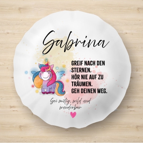 Kissen für Kinder - inkl. Füllung - individuell - personalisiert - Mädchen - Junge - Wunschtext - Geschenk - Dekoration - Geburtstag