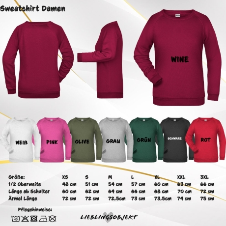 Damen Sweatshirt personalisiert, Hoodie personalisiert, Damen