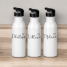 Trinkflasche, personalisiert, aus Edelstahl, Geschenk für Kinder, 360 Grad Druck, Wunschtext, Foto, Einschulung, KITA, Kindertrinkflasche