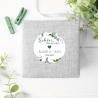 Personalisierte Hochzeitsaufkleber | Eukalyptus Sticker 4 cm | Wasserfest & Vinyl | Für Gastgeschenke oder Danksagungen