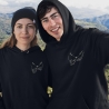 Personalisierter Hoodie für Pärchen Outfit Holding Hands Geschenk Partner Hoodie Wunschnamen Freundin Freundschaft Jahrestag Beziehung