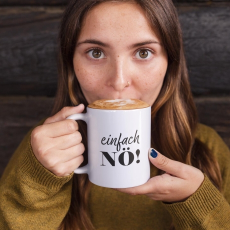Personalisierte Tasse „einfach NÖ!“ – Lustige Keramiktasse mit Spruch – Individuelles Geschenk - Alltagsbegleiter - Geburtstagsgeschenk
