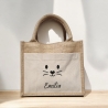 Personalisierte Jute-Tasche Ostern | Osterkorb mit Namen | Hasentasche für Kinder | Ostergeschenk individuell