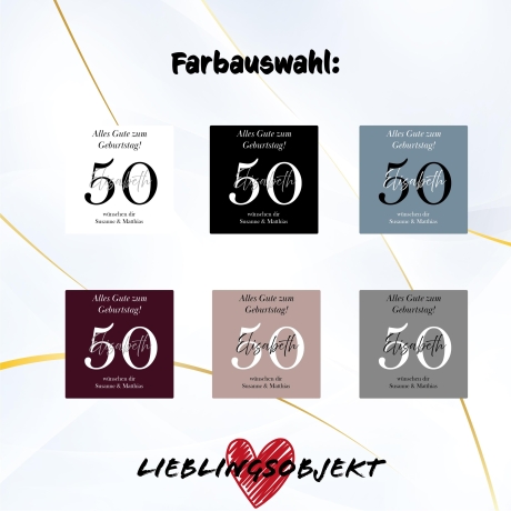 Personalisierte Weinetiketten zum Geburtstag – Individuell mit Wunschtext & 6 Hintergrundfarben – Perfekt als Geschenk und Partydeko