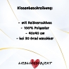 Personalisiertes Fotokissen – Willkommen mit Wunschtext & Namen – Geschenk zur Geburt, Einzug, Hochzeit und mehr