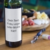 Personalisiertes Flaschenetikett, Name Wunschtext und Motiv, wasserfest, Sticker, Weinetiketten Hochzeit, Wein Aufkleber, dein Design, Wein
