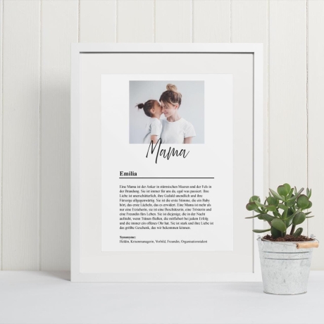 Mama Geschenk Personalisierbares Bild Fotogeschenk Mit Foto Herzensmensch Geschenkidee Poster Definition Mutter Muttertagsgeschenk