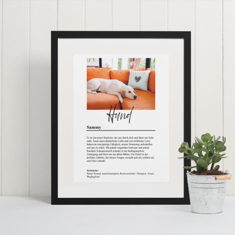 Hund Geschenk Personalisierbares Bild Fotogeschenk Mit Foto Geschenkidee Poster Definition Hundeliebhaber Hundebesitzer Hundetrainer Freund