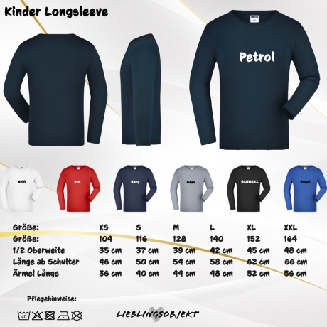 Personalisiertes Kinder Longsleeve oder Hoodie oder Bügelbild mit Foto Text Logo Motiv Geschenkidee Hobby Vorderseite Rückseite