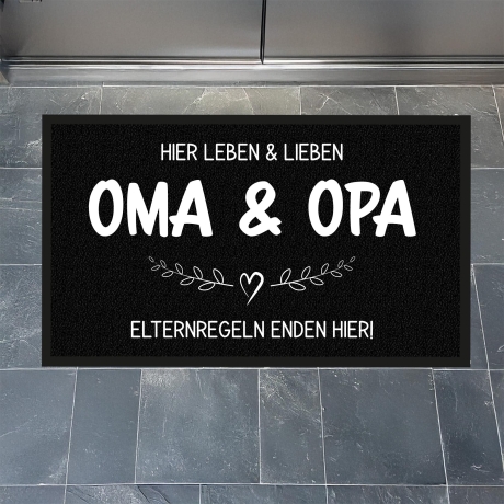 Fußmatte für Oma und Opa | Türmatte