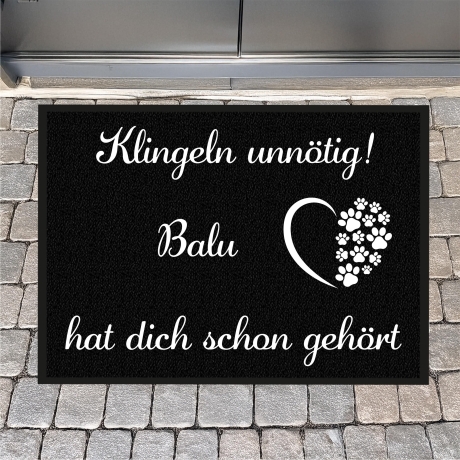Fussmatte, Fussmatte personalisiert, Familienname, Hund, Schmutzfangmatte, Wohnungstür, Hochzeitsgeschenk, Familie, Name, Wohnung