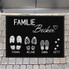 Personalisierte Fußmatte mit Familienname & Fußabdrücken 
