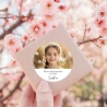 Personalisierte Aufkleber zur Kommunion | Dankesaufkleber mit Foto und Name | Individuelle Sticker für Gastgeschenke & Einladung