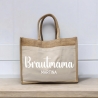 Personalisierte Jutetasche, Braut, Trauzeugin, JGA, Shopper, Geschenkidee Freundin, Hochzeit, Junggesellinnenabschied, Team Bride, Tasche