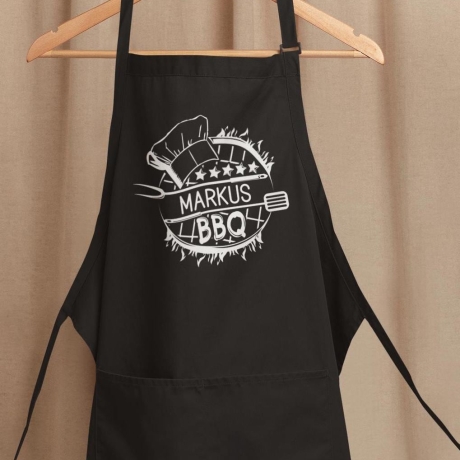 Personalisierte Grillschürze mit Namen – BBQ 