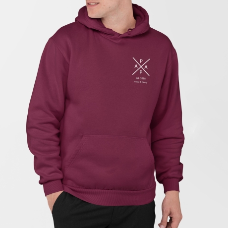 Personalisierter Hoodie Papa Kreuz Wunschnamen Name der Kinder Geschenk Vater Geschenkidee Vatertag Pullover Herren Geburtstagsgeschenk Mann