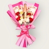 Essbarer Blumenstrauß - Queen - Roter Perlwein - Raffaello