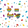 Pride Patch Bundle, 4 Mini Applikationen Set 3-4 cm groß