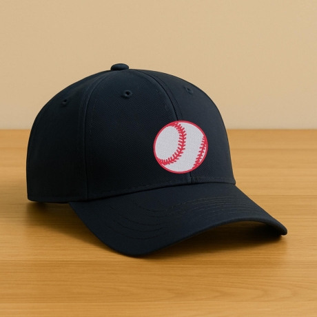 Baseball Patch: Rundes Bügelbild für Sportfans (7 cm)