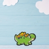Grün Dino Patch, Aufnäher, Aufnäher, 7,5 cm, Stickapplikation für Kinder