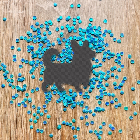 Corgis Aufnäher | Gestickte Silhouette | Anpassbare Farben | 7,5cm