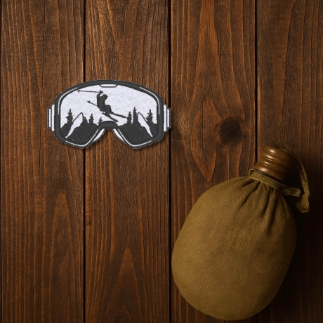 Ski Patch für Tasche Ski Aufnäher Berglandschaft Natur gestickt