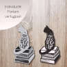 Katzen-Patch, gesticktes Kätzchen auf Büchern mit Blumendetails, anpassbare Farben, Buchliebhaber Geschenk