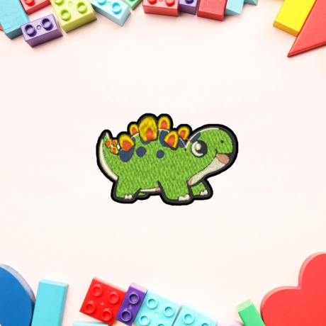 Grün Dino Patch, Aufnäher, Aufnäher, 7,5 cm, Stickapplikation für Kinder