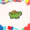 Grün Dino Patch, Aufnäher, Aufnäher, 7,5 cm, Stickapplikation für Kinder