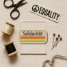 Solidarity Patch, gesticktes Bügelbild, Pride Flagge, LGBTQ, Anti-Hate, Unterstützung Vielfalt