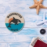 Travel Aufnäher | Washington State Orca | Andenken, Los Angeles Geschenk | Aufbügeln