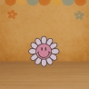Happy Face Aufnäher | Smiley Blume Aufnäher – Retro Daisy | 6 cm Zierstickerei