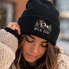Individuell bestickte Mütze, personalisierte Fold over Hat mit Text oder Logo, Small Business Logo