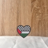 Palästina Patch – Palästina Herz – 6 cm – Keffiyeh & Flagge, Rot Weiß Grün