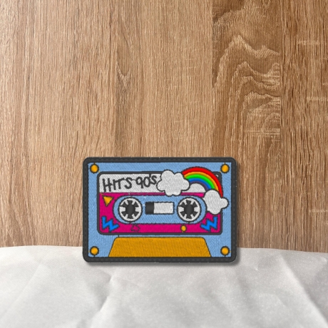 90s Mixtape Patch, Besticktes Retro Kassette Design