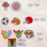 Patch Bundle gemischte Farben Set, Aufnäher, Klettverschluss