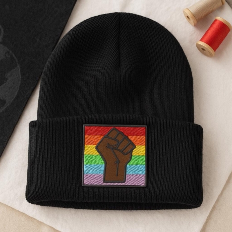 Rainbow Fist Aufnäher: LGBTQ+ Pride | 6cm