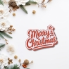 Festlicher Urlaub Filz Aufnäher | Aufgestickt Merry Christmas |. 8cm