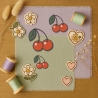 Retro Patch Kirschen– Stickpatch in Wunschgröße | Vintage, Rockabilly, Frucht