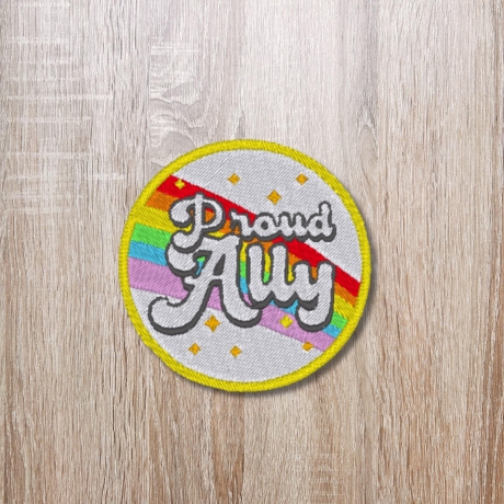 Proud Ally Pride Patch: Regenbogen LGBTQ+ Stickerei (7 cm)