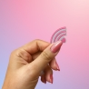 Valentinstag Aufnäher | Herz-WiFi Gestickt Rosa Applikation Bügelbild