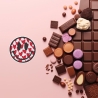 Valentinstag Bügelbild, glückliches Gesicht mit Herzen, romantische Liebe Stickerei, 4,5 cm
