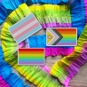 Pride Flagge Patch gesticktes Regenbogen Bügelbild LGBTQ Pride Accessoires für Jacke, Tasche, Hut