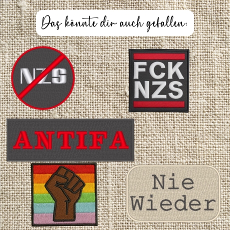 Solidarity Patch, gesticktes Bügelbild, Pride Flagge, LGBTQ, Anti-Hate, Unterstützung Vielfalt