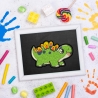 Grün Dino Patch, Aufnäher, Aufnäher, 7,5 cm, Stickapplikation für Kinder